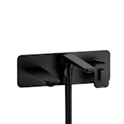 Riobel Equinox Wall Mounted Tub Filler with Built-In Diverter - Includes Hand Shower Black