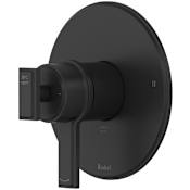 Riobel Manifesto Two Function Thermostatic Valve Trim Only with Single Lever Handle and Integrated Diverter - Less Rough In Black