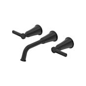 Riobel Momenti 1.2 GPM Wall Mounted Widespread Bathroom Faucet Black