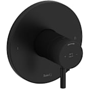 Riobel Riu Two Independent Function Thermostatic Valve Trim Only with Single Lever Handle and Integrated Diverter - Less Rough In Black