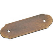 RK International Traditional 3" Center to Center Solid Brass Cabinet Handle / Pull Backplate Antique English