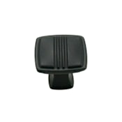 RK International Alder 1-1/4" (1.25") Modern Industrial Square Cabinet Knob / Drawer Knob Black