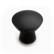 RK International Gibraltar 1 1/2" Modern Round Solid Brass Cabinet Knob / Drawer Knob Black