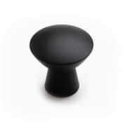RK International Gibraltar 1 1/4" Modern Round Solid Brass Cabinet Knob / Drawer Knob Black