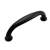 RK International Fullerton 3 3/4" Center to Center Contemporary Country Arch Cabinet Pull / Drawer Pull Black