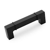 RK International Newbury 3 3/4" (3.75") Center to Center Modern Industrial Thick Squared Handle Cabinet Handle / Drawer Pull Black