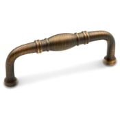 RK International Barrel 3" Center to Center Traditional Solid Brass Cabinet Handle / Drawer Pull Antique English