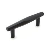RK International Gibraltar 3" Center to Center Faceted Bar Solid Brass Cabinet Handle / Drawer Pull Black
