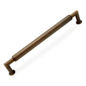 RK International Cylinder 10" Center to Center Modern Industrial Solid Brass Cabinet Handle / Drawer Pull Antique English