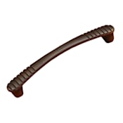 RK International Ridges 5" Center to Center Contemporary Oval Ridged Bar Solid Brass Cabinet Pull / Handle Antique English