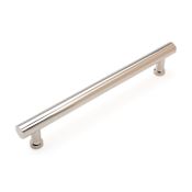RK International Florian 12" Center to Center Solid Brass Scalloped Ridged Bar Appliance Handle / Appliance Bar Pull Polished Nickel