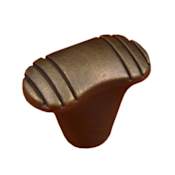 RK International Ridges 1 1/4" Oval T Bar Industrial Solid Brass Cabinet Knob / Drawer Knob Antique English