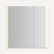 Robern AiO Reserve 29-1/4" x 30" Lighted Frameless Double Door Medicine Cabinet Mirror