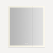 Robern AiO Reserve 35-1/4" x 39-3/8" Lighted Frameless Double Door Medicine Cabinet Mirror