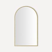 Robern Craft Series 20" W x 33" H Traditional Arched Metal Framed Bathroom Wall Mirror Brass