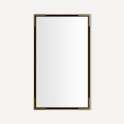 Robern Craft Series 23-1/4" W x 39-3/8" H Traditional Rectangular Framed Bathroom Wall Mirror Bronze with Aged Brass