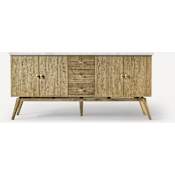 Robern Craft Series 72" Double Free Standing Vanity Cabinet Only - Less Vanity Top Aged Brass