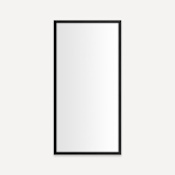 Robern Main Line 19-1/8" W x 39-1/2" H Traditional Rectangular Framed Bathroom Wall Mirror Brushed Black