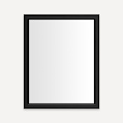 Robern Main Line 23-1/8" W x 29-7/8" H Traditional Rectangular Framed Bathroom Wall Mirror Brushed Black