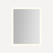 Robern Instinct 23-1/8"W x 29-7/8"H Rectangular Flat Frameless Wall Mounted Bathroom Mirror with LED Lighting Mirror