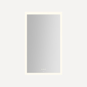 Robern Instinct 23-1/8"W x 39-1/4"H Rectangular Flat Frameless Wall Mounted Bathroom Mirror with LED Lighting Mirror