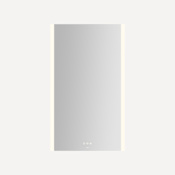Robern Instinct 23-1/8"W x 39-1/4"H Rectangular Flat Frameless Wall Mounted Bathroom Mirror with LED Lighting Mirror