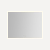 Robern Instinct 47-1/8"W x 35-7/8"H Rectangular Flat Frameless Wall Mounted Bathroom Mirror with LED Lighting Mirror
