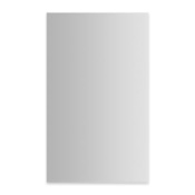 Robern Modular Mirrors 23-1/4" W x 39-3/8" H Modern Rectangular Aluminum Frameless Bathroom Wall Mirror Mirrored