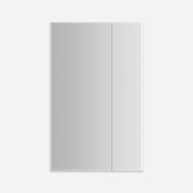 Robern M Series Reserve 29-1/4" x 48" x 6" Left Swinging Frameless Single Door Medicine Cabinet with Soft Close Hinges Beveled Edge