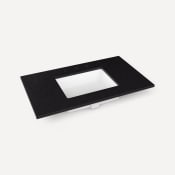 Robern 37" Quartz Vanity Top for Widespread Faucet Lava Black