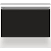 Robern Cartesian 25" Single Wall Mounted Vanity Cabinet Only - Less Vanity Top Matte Black