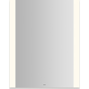 Robern Vitality 24"W x 30"H Rectangular Flat Frameless Wall Mounted Bathroom Mirror with Dimmable LED Edge Lighting Mirror