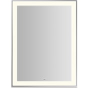 Robern Sculpt 31-1/4"W x 41-1/4"H Rectangular Flat Metal Framed Wall Mounted Bathroom Mirror with LED Lighting Chrome