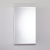 Robern PL 15-1/4" x 30" Frameless Beveled Right Hinge Single Door Medicine Cabinet Classic Gray