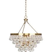 Robert Abbey Bling 4 Light 21" Wide Waterfall Chandelier Antique Brass