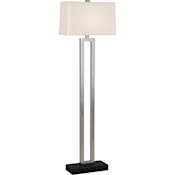 Robert Abbey Doughnut 60" Tall Torchiere Floor Lamp with Snowflake Fabric Shade Antique Silver