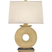 Robert Abbey Tic-Tac-Toe 23" Tall Buffet Table Lamp with Linen Shade Natural Brass
