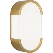 Robert Abbey Bryce 2 Light 12" Tall Wall Sconce with Frosted Glass Shade Antique Brass