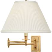 Robert Abbey Kinetic 15" Tall Wall Sconce with Pleated White Fabric Shade Antique Brass