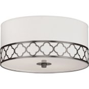 Robert Abbey Addison 2 Light 18" Wide Flush Mount Drum Ceiling Fixture Patina Nickel