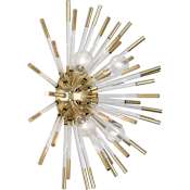 Robert Abbey Andromeda 4 Light 18" Tall Wall Sconce Modern Brass / Lucite Acrylic Rods