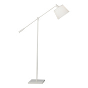 Robert Abbey Real Simple 43" Tall Boom Arm Floor Lamp with White Paper Shade Stardust White