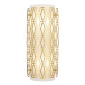 Robert Abbey Marcel 2 Light 15" Tall Wall Sconce with Frosted Glass Shade Modern Brass / Frost Cas White