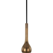 Robert Abbey Axis 4" Wide Mini Pendant Aged Brass / Cocoa Brown