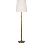 Robert Abbey Rico Espinet Buster Chica 63" Tall Torchiere Floor Lamp with Fondine Fabric Shade Aged Brass
