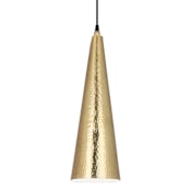 Robert Abbey Dal 6" Wide Mini Pendant with Hammered Metal Shade Modern Brass