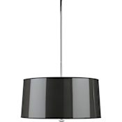 Robert Abbey Penelope 3 Light 26" Wide Pendant with Black Paper Shade Polished Nickel