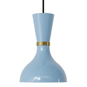 Robert Abbey Clare 7" Wide Mini Pendant Modern Brass / Baby Blue