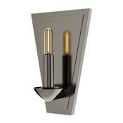 Robert Abbey Goldie 10" Tall Wall Sconce Blackened Polished Nickel