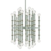 Robert Abbey Kane 30 Light 18" Wide Abstract Chandelier Celadon / Modern Brass